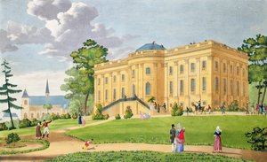 Das Schloss von Montmorency, nahe Paris, ca. 1815-20 (Farbstich)