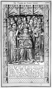 Die Weihe von St. Louis im Jahr 1226, 16.-17. Jahrhundert von French School