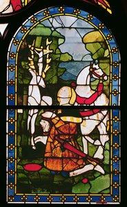 Die Bekehrung des St. Eustachius, aus der Kirche Saint-Pierre du Chatel von French School