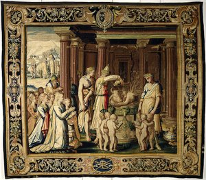Die Krönungsopfergabe, ca. 1610 von French School