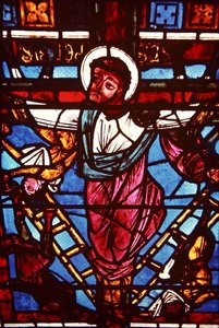 Die Kreuzigung des Heiligen Petrus, aus dem Kreuzigungsfenster, 1150-70