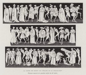 Der Totentanz der Kirche von la Chaise-Dieu, erste Hälfte des 15. Jahrhunderts von French School