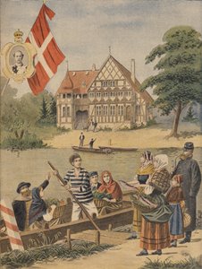 Der dänische Pavillon auf der Weltausstellung 1900 in Paris, Illustration aus Le Petit Journal, 19. August 1900 von French School