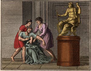 Der Tod des Demosthenes, 384-322 v. Chr. von French School