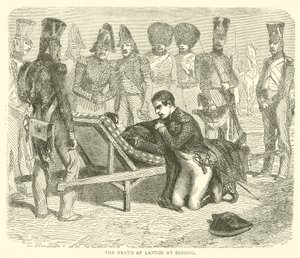 Der Tod von Lannes bei Essling (Gravur) von French School