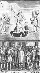 Der Tod des Königs von England, aus Les Vrayes Centuries et Prophéties de Maistre Michel Nostradamus, mit dem Leben des Autors, veröffentlicht von Antoine Besson in Lyon