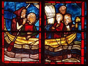 Die Abreise nach Jerusalem, aus der Geschichte der Heiligen Maria von Ägypten in der Chapelle de la Sainte-Croix