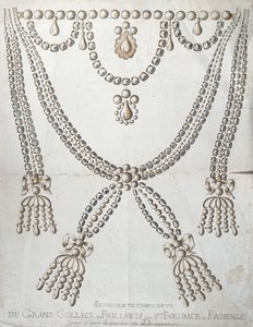 Die Diamantkette, die in die Affäre des Collier de la Reine verwickelt war, ca. 1785