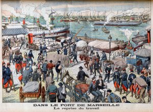 Das Ende des Streiks in Marseille, Illustration aus 