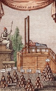 Die Hinrichtung von Robespierre am 28. Juli 1794 von French School