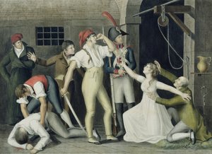 Die kindliche und heroische Hingabe von Mademoiselle de Sombreuil im September 1792, ca. 1800
