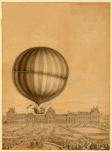 Der erste bemannte Gasballonflug, 1. Dezember 1783, ca. 1783