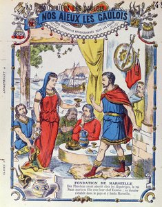 Die Gründung von Marseille im Jahr 600 v. Chr., aus Nos Aieux les Gaulois von French School