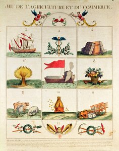Das Spiel der Landwirtschaft und des Handels, spätes 18. Jahrhundert