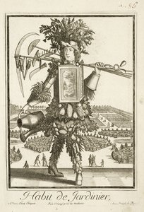 Das Gärtnerkostüm, Illustration aus dem Dictionnaire des Sciences von Denis Diderot (1713-84) veröffentlicht ca. 1770