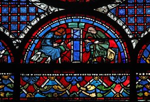 Das Fenster des barmherzigen Samariters: Die Stifter - Schuhmacher von French School
