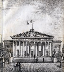 Das Haus der Abgeordneten - „Alphabet Picturesque des Monumens de Paris“ um 1840 (Gravur) von French School