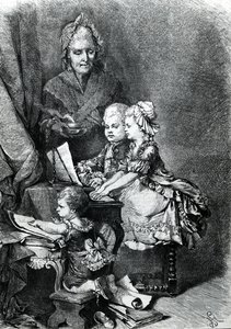 Der junge Mozart spielt Klavier