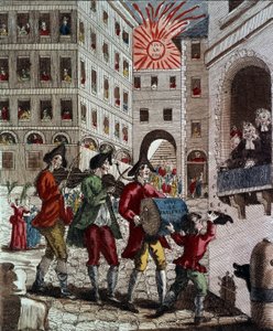 Die Freude des französischen Volkes, das den König und die Rückkehr des Parlaments im September 1788 feiert von French School