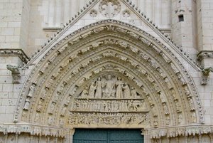 Das Jüngste Gericht, vom mittleren Tympanon der Westfassade von French School