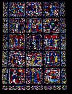 Das Leben Christi, Neues Testament Zyklus, untere Hälfte des Fensters, ca. 1145-50