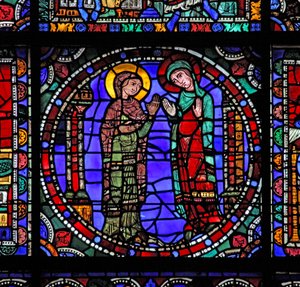 Das Leben Christi Fenster: Die Jungfrau Maria - Besuch