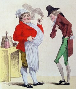 Der Mann ohne Sorgen und der Mann ohne Geld, Mai 1815 von French School