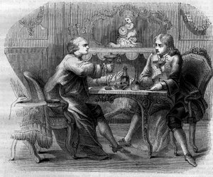 Der Marquis de Nointel bietet dem Banditen Cartouche ein Mittagessen an
