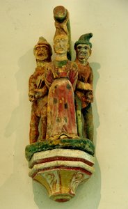 Das Martyrium der hl. Apollonia (polychromer Stein)