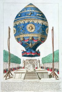 Das Ballonexperiment der Gebrüder Montgolfier im Château de la Muette, 21. November 1783