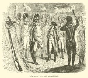 Die Nacht vor Austerlitz (Gravur) von French School