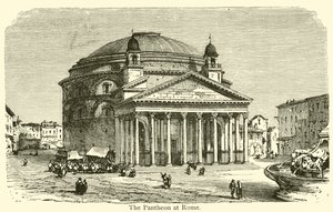 Das Pantheon in Rom (Gravur) von French School