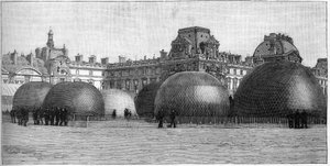 Der Parc des Ballons, eingerichtet in den Tuilerien während des Pariser Festes 1888 von French School