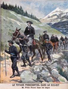 Die Präsidentenreise im Südosten - Französischer Präsident Felix Faure in den Alpen von French School