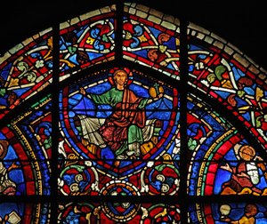 Das Fenster des verlorenen Sohnes: Christus - Majestas Domini von French School