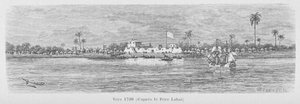 Der Saint-Louis-Fluss im Jahr 1720, Senegal, Illustration aus 