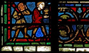 Das St. Lubin Fenster: Die Stifter - Winzer von French School