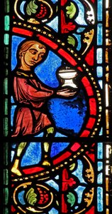 Das St. Lubin-Fenster: Stifter - Weinmacher