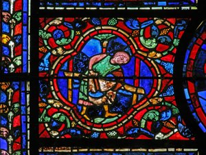 Das St. Martin Fenster: Stifter - Schuhmacher von French School