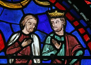 Das St. Thomas Fenster: Bei der Hochzeit der Tochter des Königs von Indien von French School