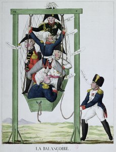 Die Schaukel, Karikatur von Napoleon, ca. 1814 von French School