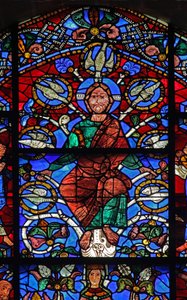Der Baum Jesse: Christus mit 7 Tauben des Heiligen Geistes: links Habakuk und rechts Zephanja von French School