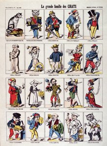 Die große Familie der Katzen - Bild von Epinal von French School