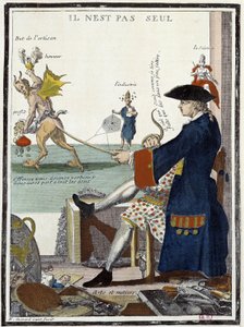 Der Handwerker zieht dem Teufel am Schwanz - Volksbild von French School