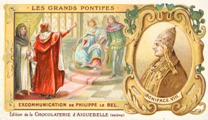 Die Exkommunikation von Philipp IV. von Frankreich durch Papst Bonifatius VIII.