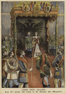 Der erste Tag des neuen Jahres am kaiserlichen Hof von Russland von French School