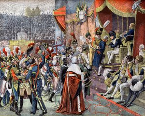 Die erste Verleihung der Kreuze der Ehrenlegion im Jahr 1804 in „Le Petit Journal“ von French School