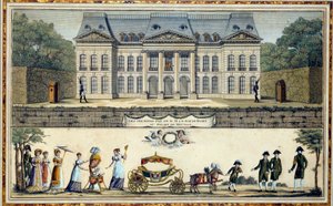 Die ersten Schritte des Königs von Rom Napoleon II, Herzog von Reichstadt (1811-1832) und Sohn von Kaiser Napoleon I (1769-1821) von French School