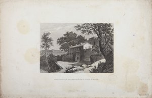 Das Haus Napoleons auf der Insel Elba, graviert von Schroeder