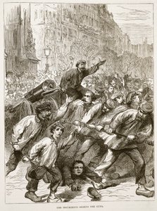 Die Aufständischen ergreifen die Waffen, März 1871, Illustration aus Cassells Geschichte des Krieges zwischen Frankreich und Deutschland, 1870-1871
